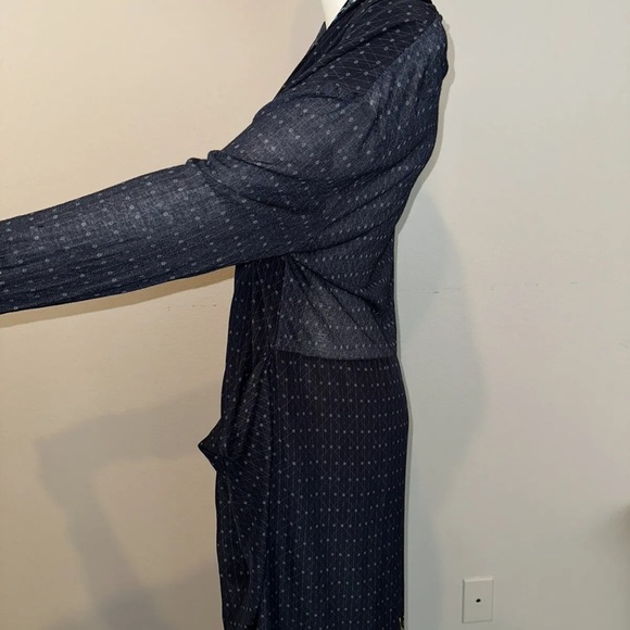 CAMILLA *Natures Nectar* blue floral silk boho long casual jacket w pockets S/M - Picture 9 of 14